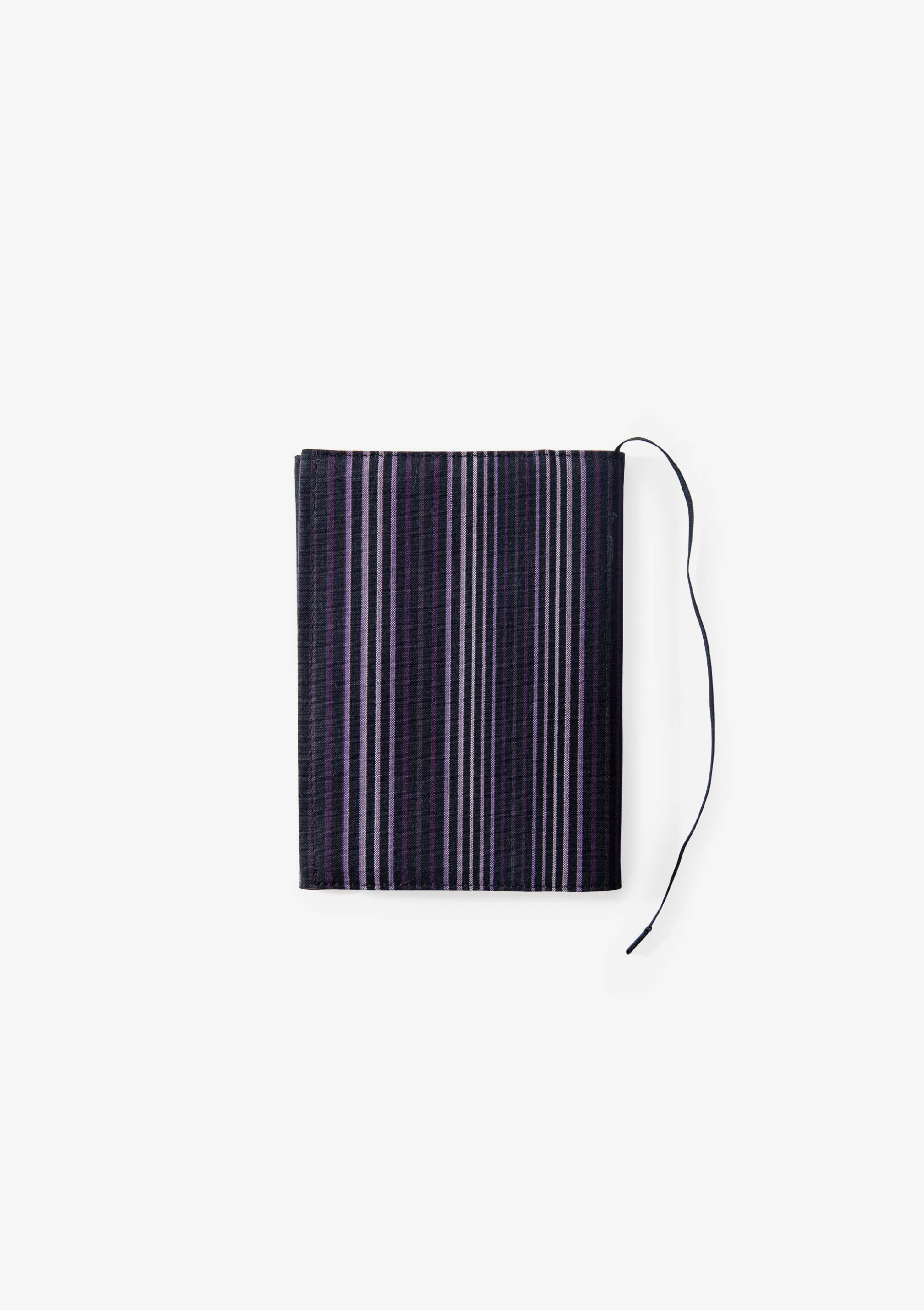 ブックカバー（文庫）（#99 ロンド紫） ｜小倉織｜小倉 縞縞 【公式