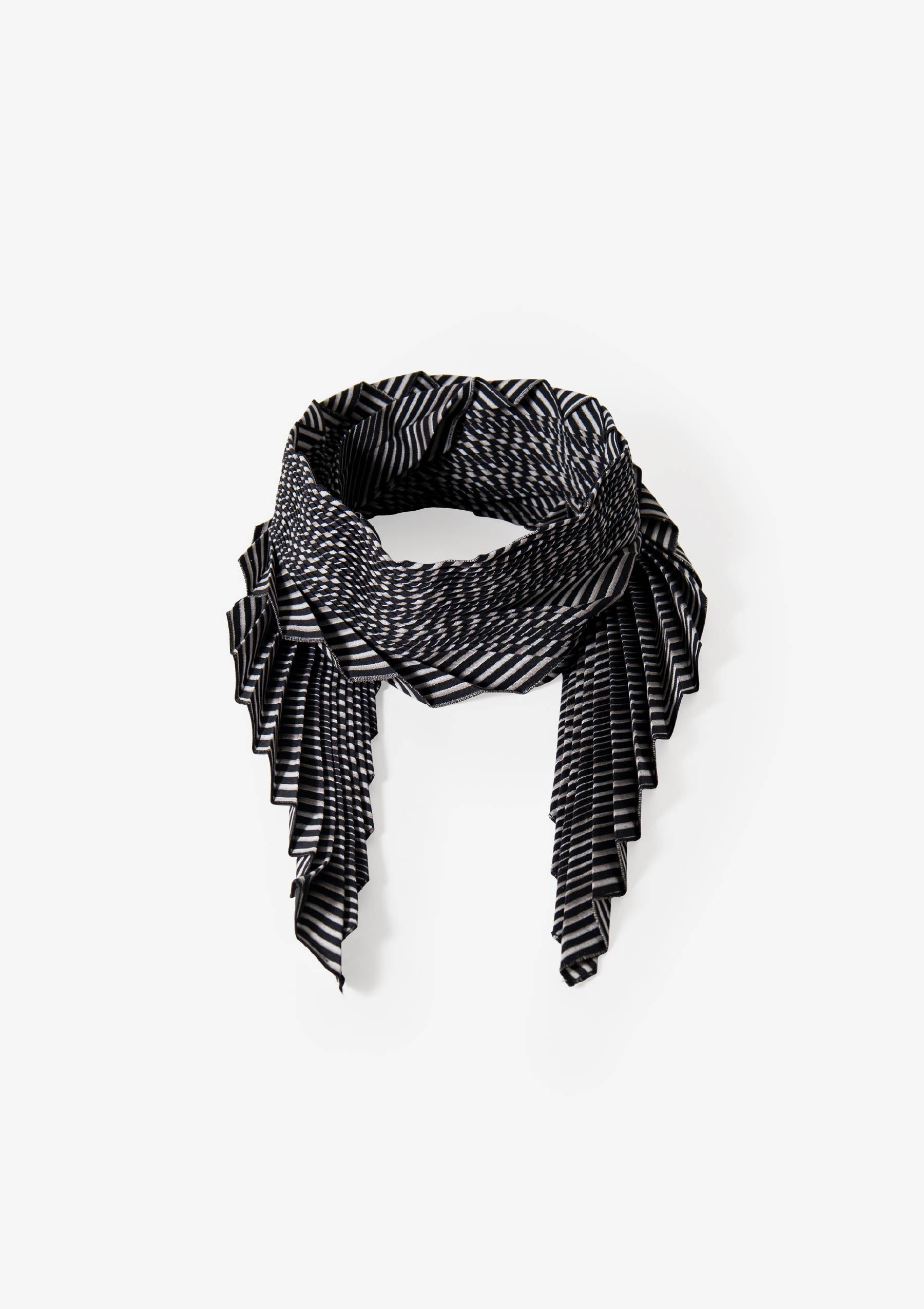 アートプリーツストール（#131 無彩キュービック） ｜小倉織