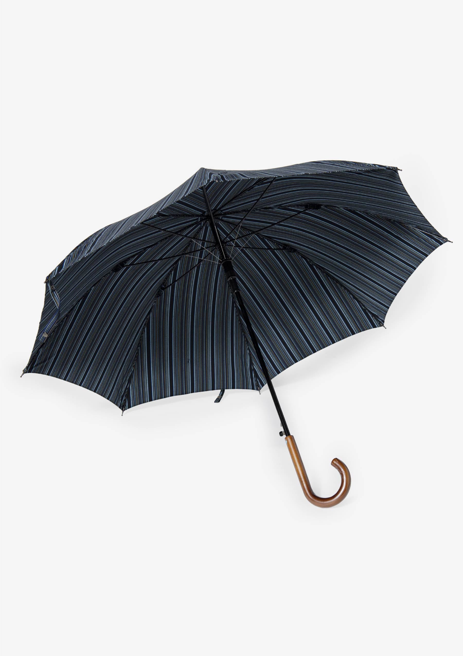 晴雨兼用ジャンプ傘（#146 コバルトの水） ｜小倉織｜小倉 縞縞 【公式 