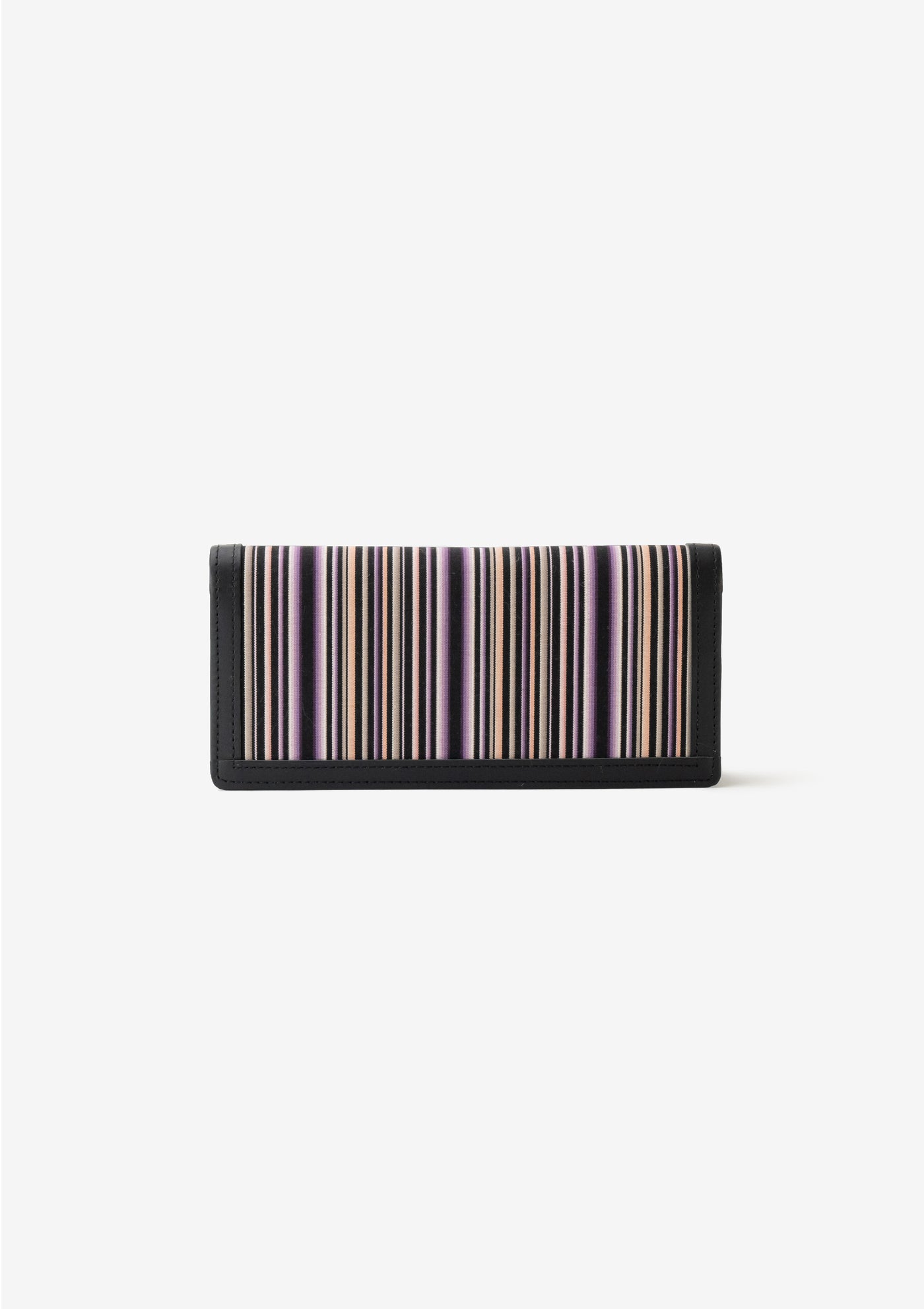 小倉織の紫色長財布