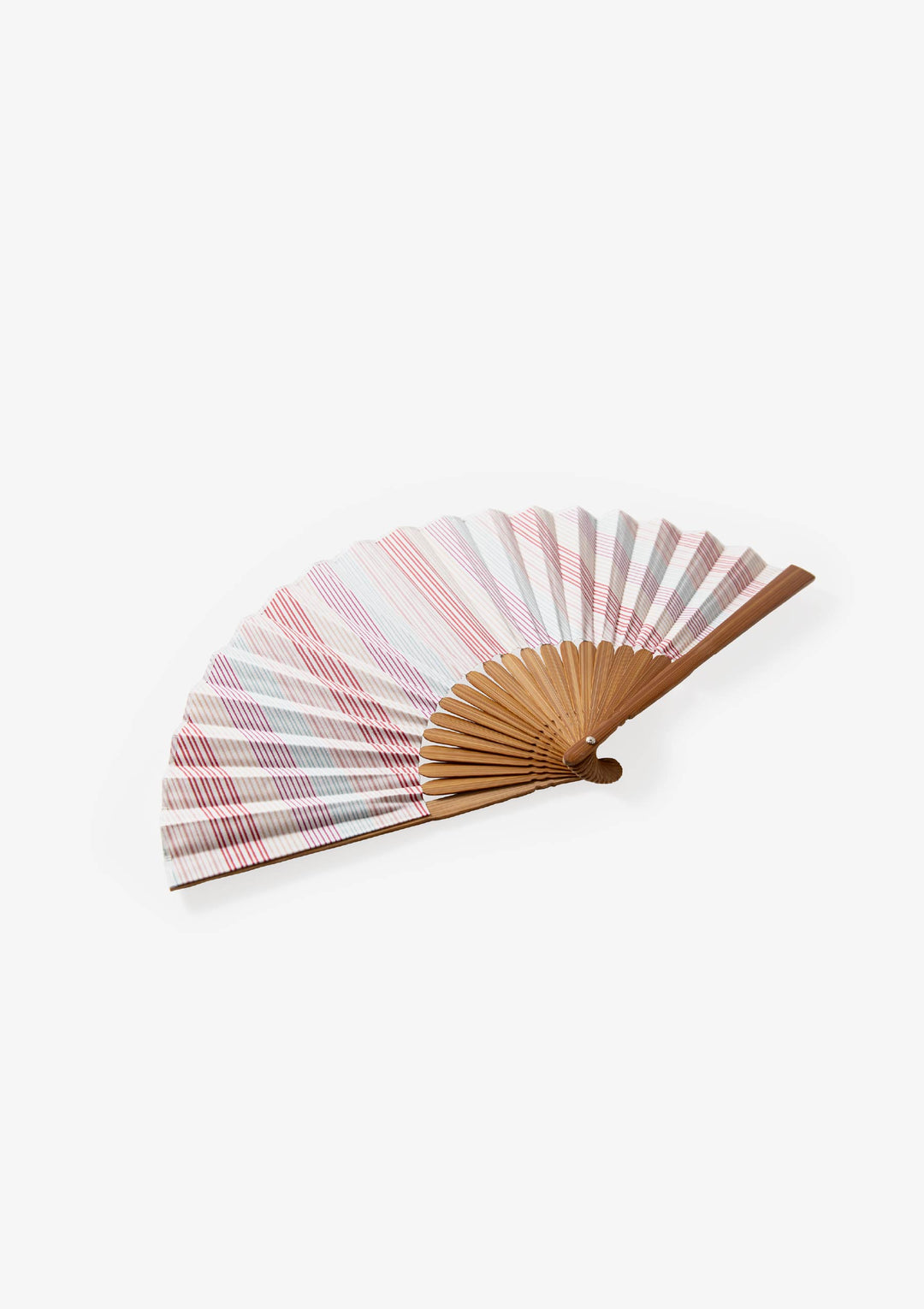 小物 sahara 数量限定 ］扇子セット（#151 溌剌）箱入り ｜小倉織｜小倉 縞縞