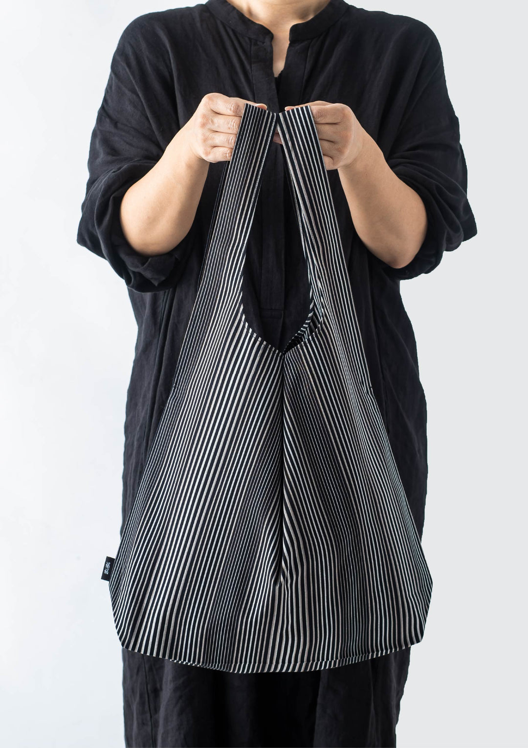 値下げ縞縞　ストライプ　ステラバッグ　小倉織　新品未使用　ショルダー　SHIMA ステラ 2WayBag（#41 宵の水） ｜小倉織｜小倉 縞縞 【公式