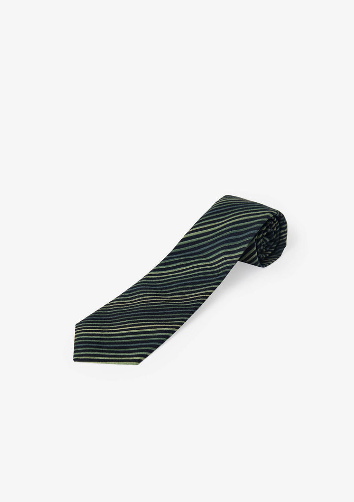 ネクタイ / 裏地シルク（#100 ロンド翠） ｜小倉織｜小倉 縞縞