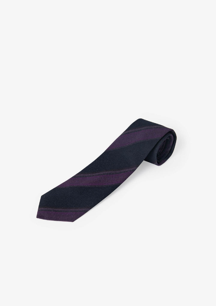 美品　ボッテガヴェネタ　ネクタイ　紫　ストライプ　シルクジャガード 美品 ボッテガヴェネタ ネクタイ 紫 ストライプ シルク