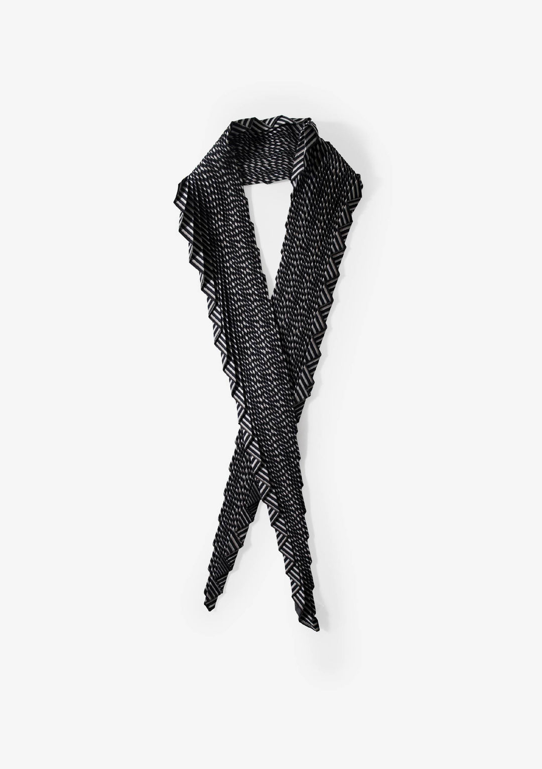 アートプリーツストール（#131 無彩キュービック） ｜小倉織｜小倉 縞