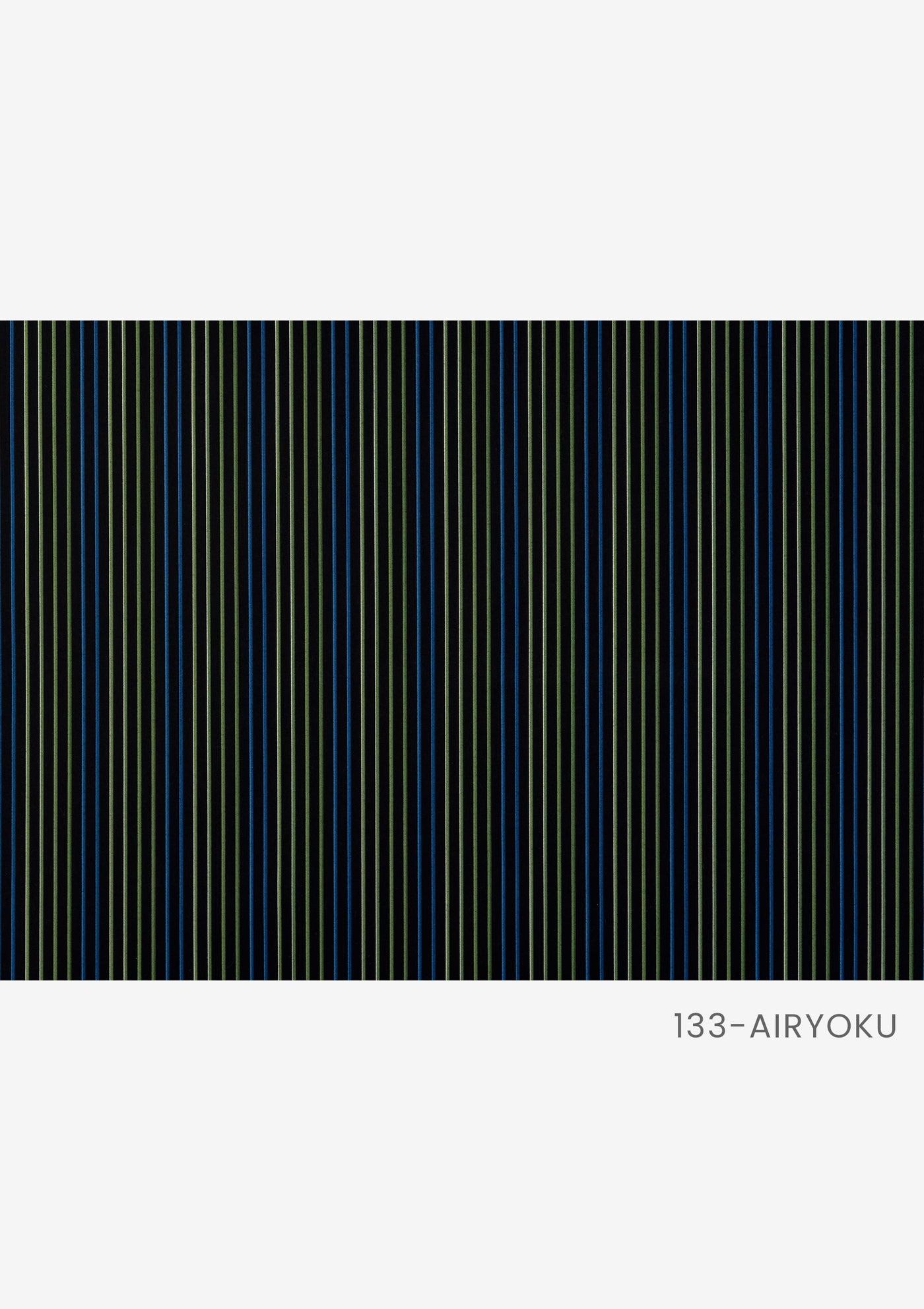 藍と緑ストライプ 「藍緑」の生地