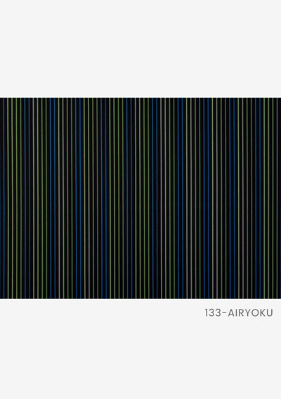 藍と緑ストライプ 「藍緑」の生地