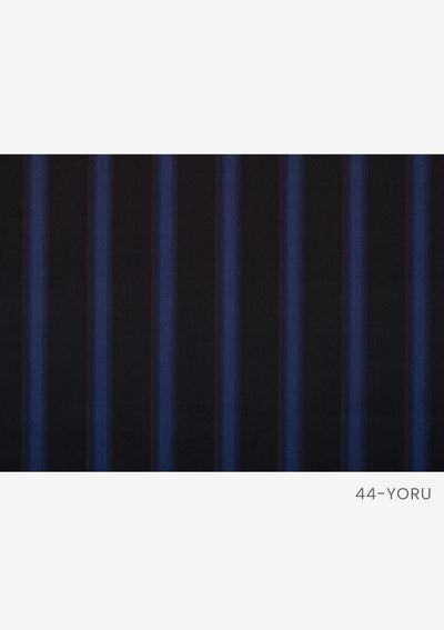 黒と紺ストライプ の「夜」の生地