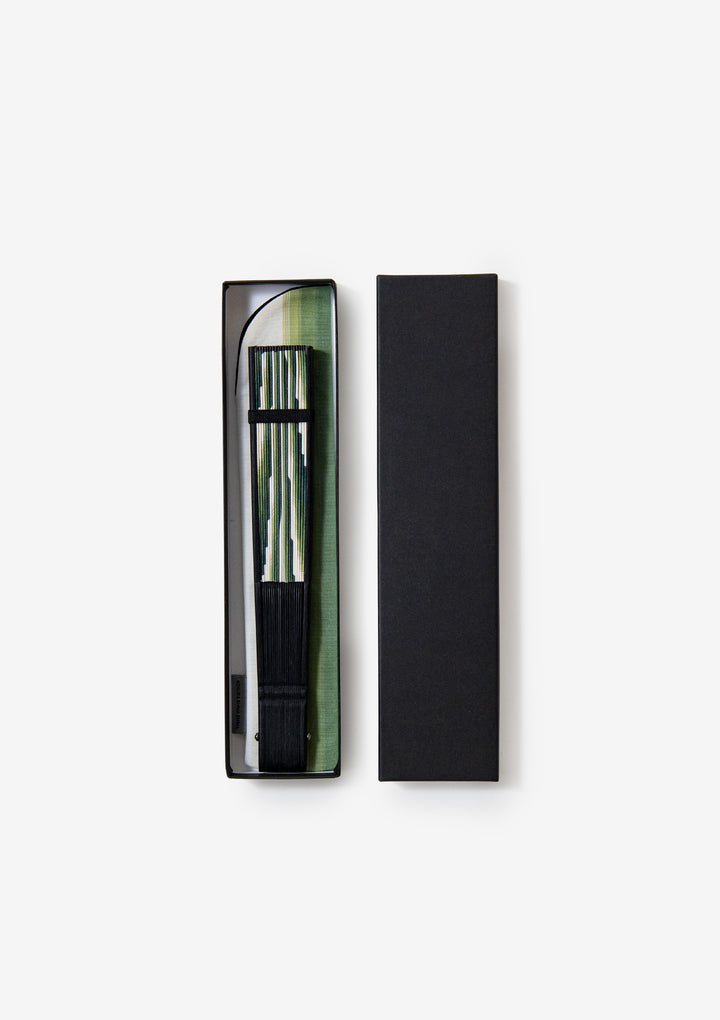 SDGs ］扇子セット 綿×UpDRIFT™（#141 FOREST GREEN）箱入り