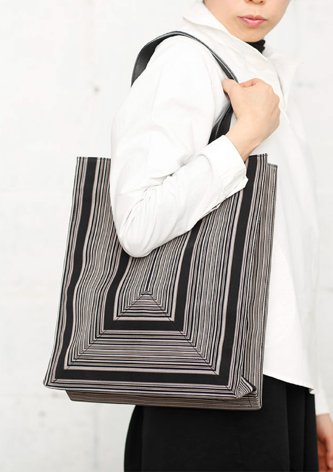 ステラBAG（#131 無彩キュービック） ｜小倉織｜小倉 縞縞 【公式
