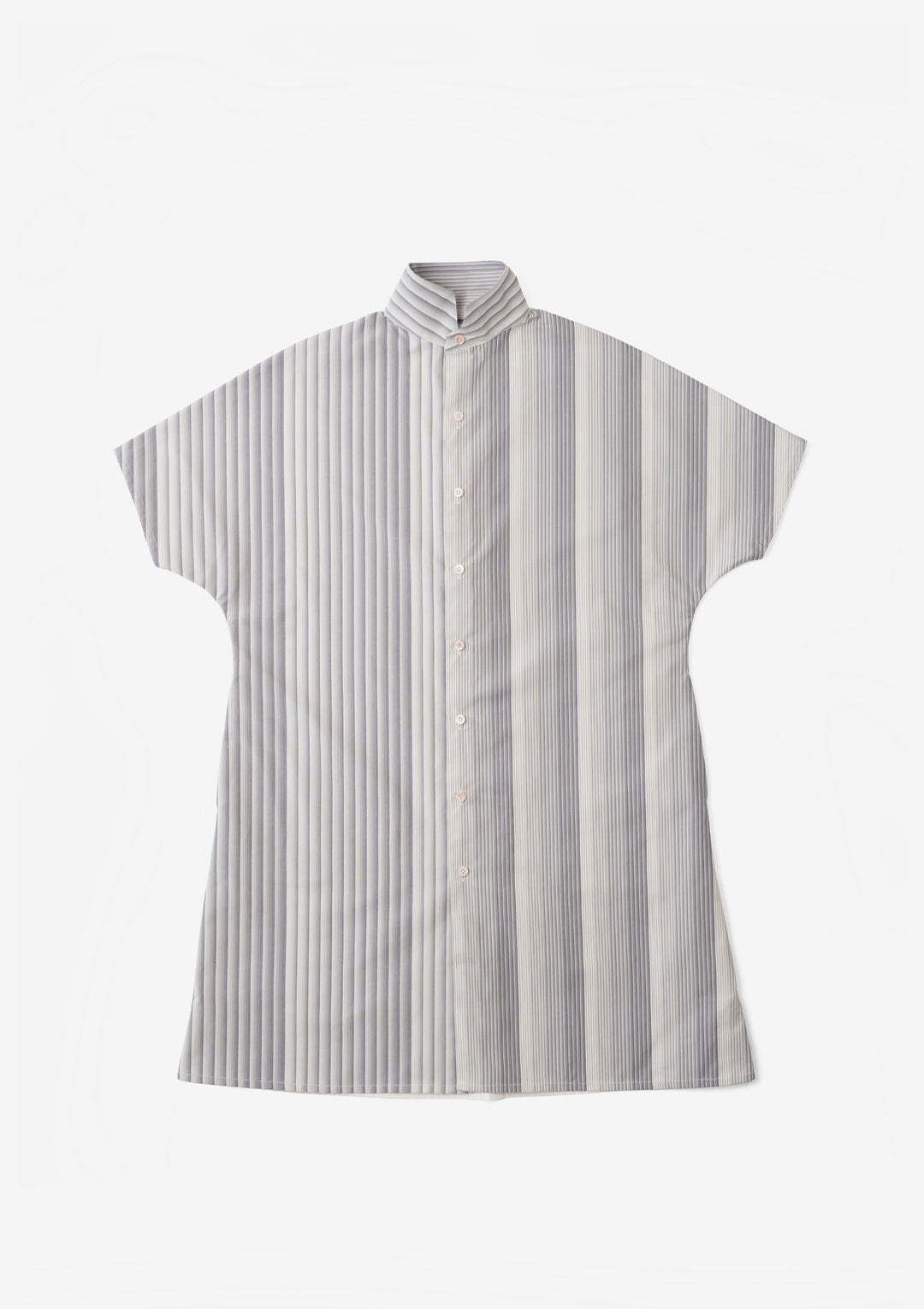 ML×小倉縞縞 ］エッグシャツ（前 #101 灰漸・#109 無彩潮流 ／後 #113