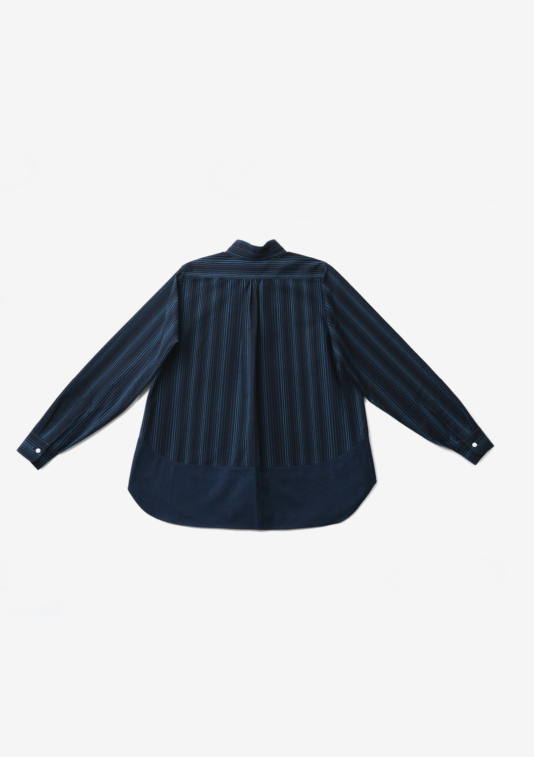 ML×小倉縞縞 ］フレンチクレリック（#98 ロンド藍） ｜小倉織｜小倉 縞