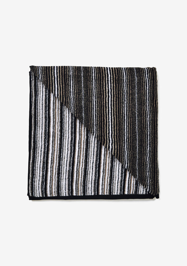 今治 × 縞縞 バスタオル（表 #03 無彩キュービック／裏 #08 無彩