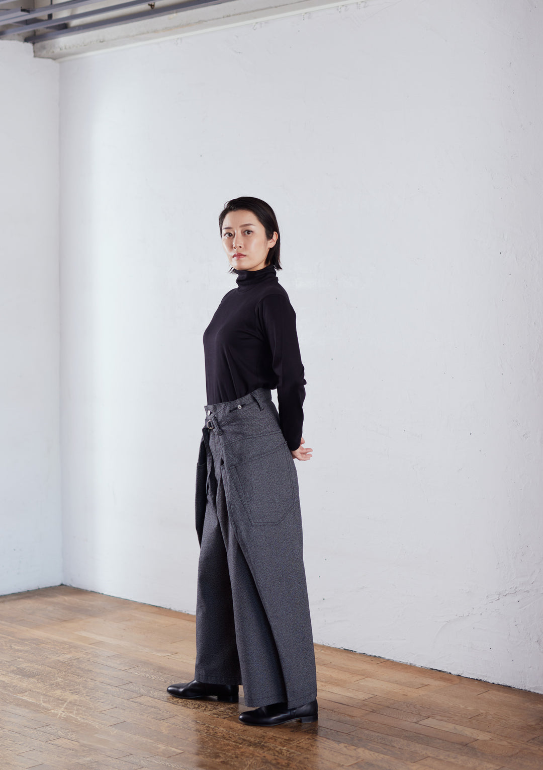 ANREALAGE×KOKURA DENIM ］ハカマデニム（Dark Gray） ｜小倉織
