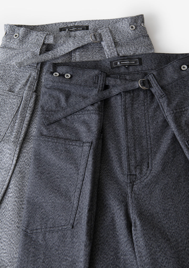 ANREALAGE×KOKURA DENIM ］ハカマデニム（Dark Gray） ｜小倉織｜小倉